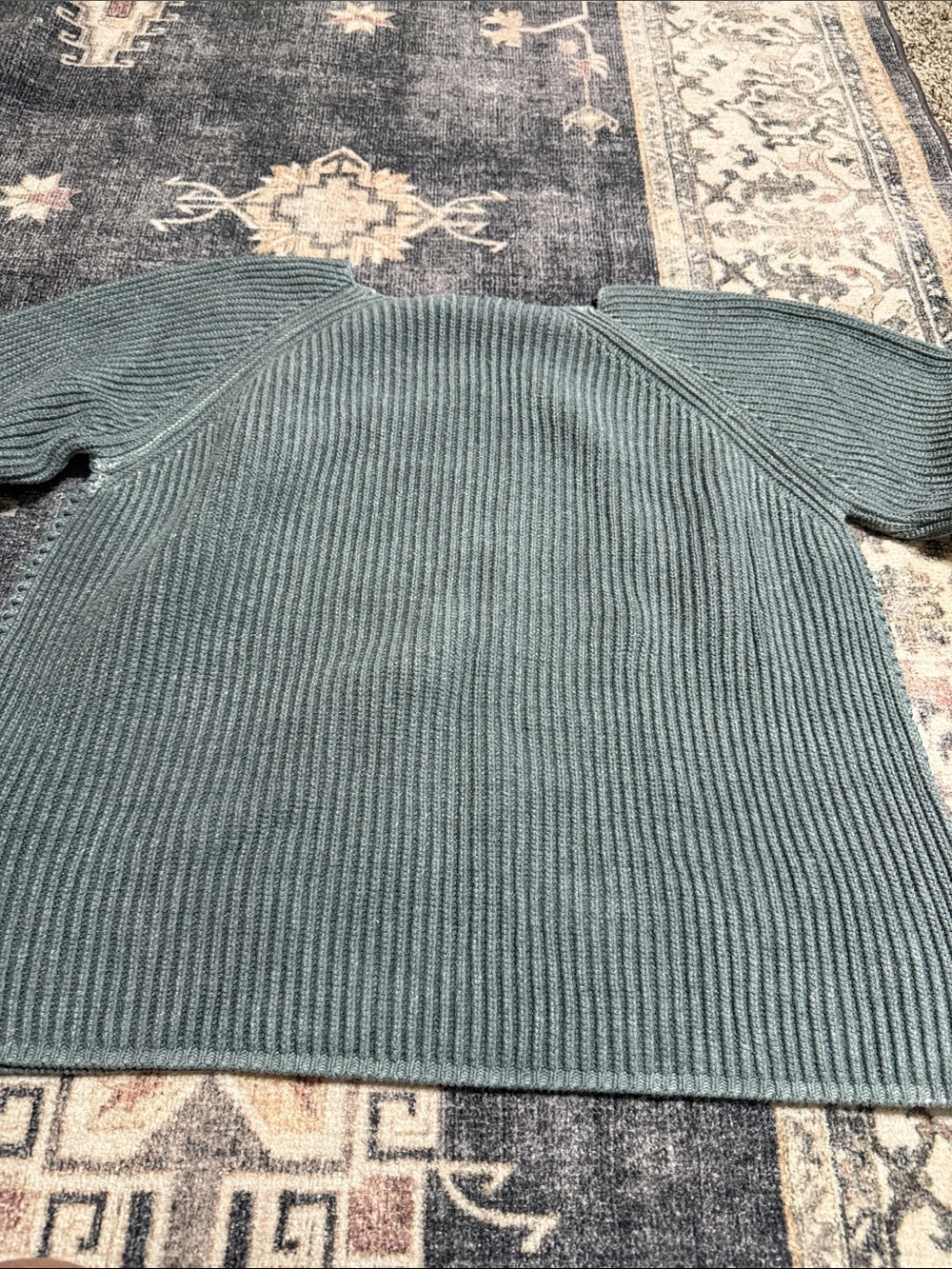 Orvis Ribbed Crewneck Sweater — Sage Green - Picture 7 of 7